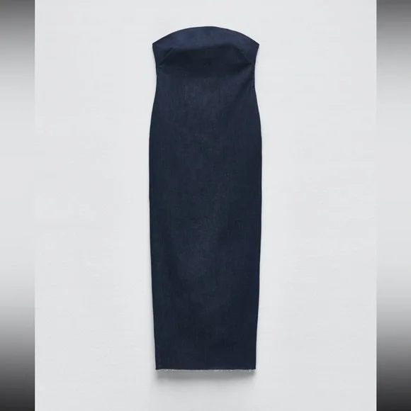 Zara Fitted ZW Denim Dress - Picture 14 of 14